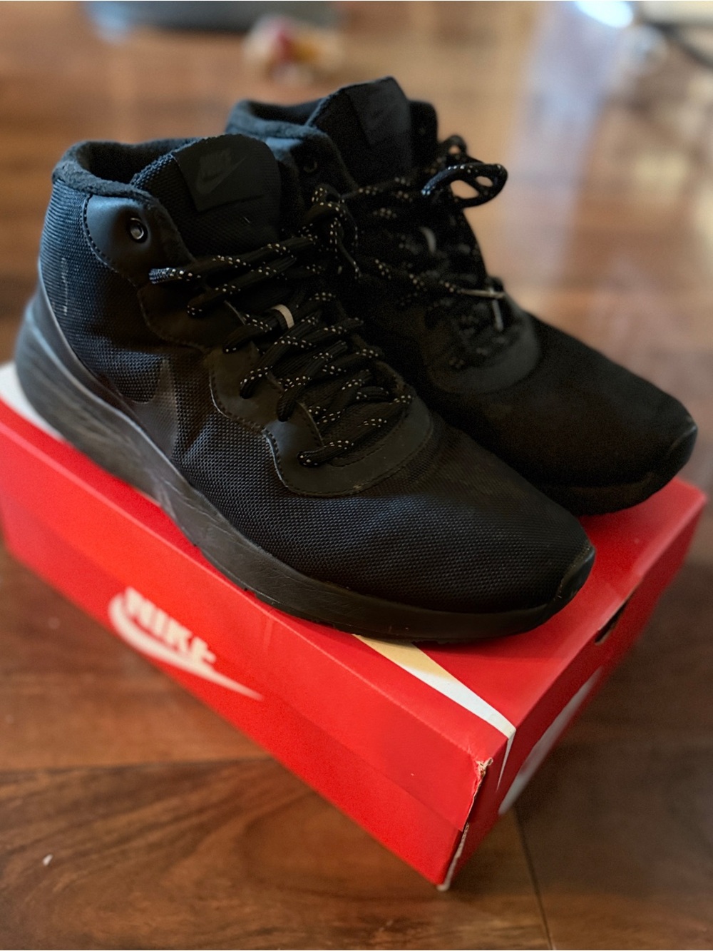 Nike Tanjun Chukka Triple Black mens size 9